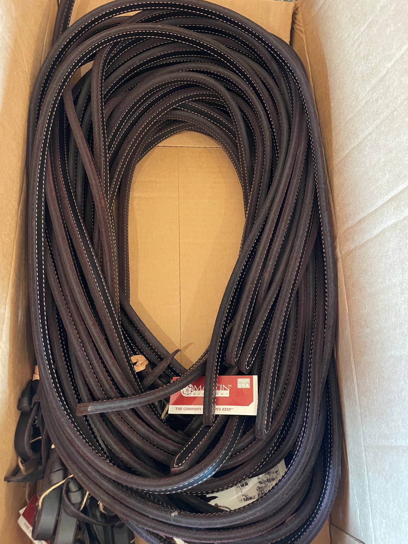 Double stitched reins