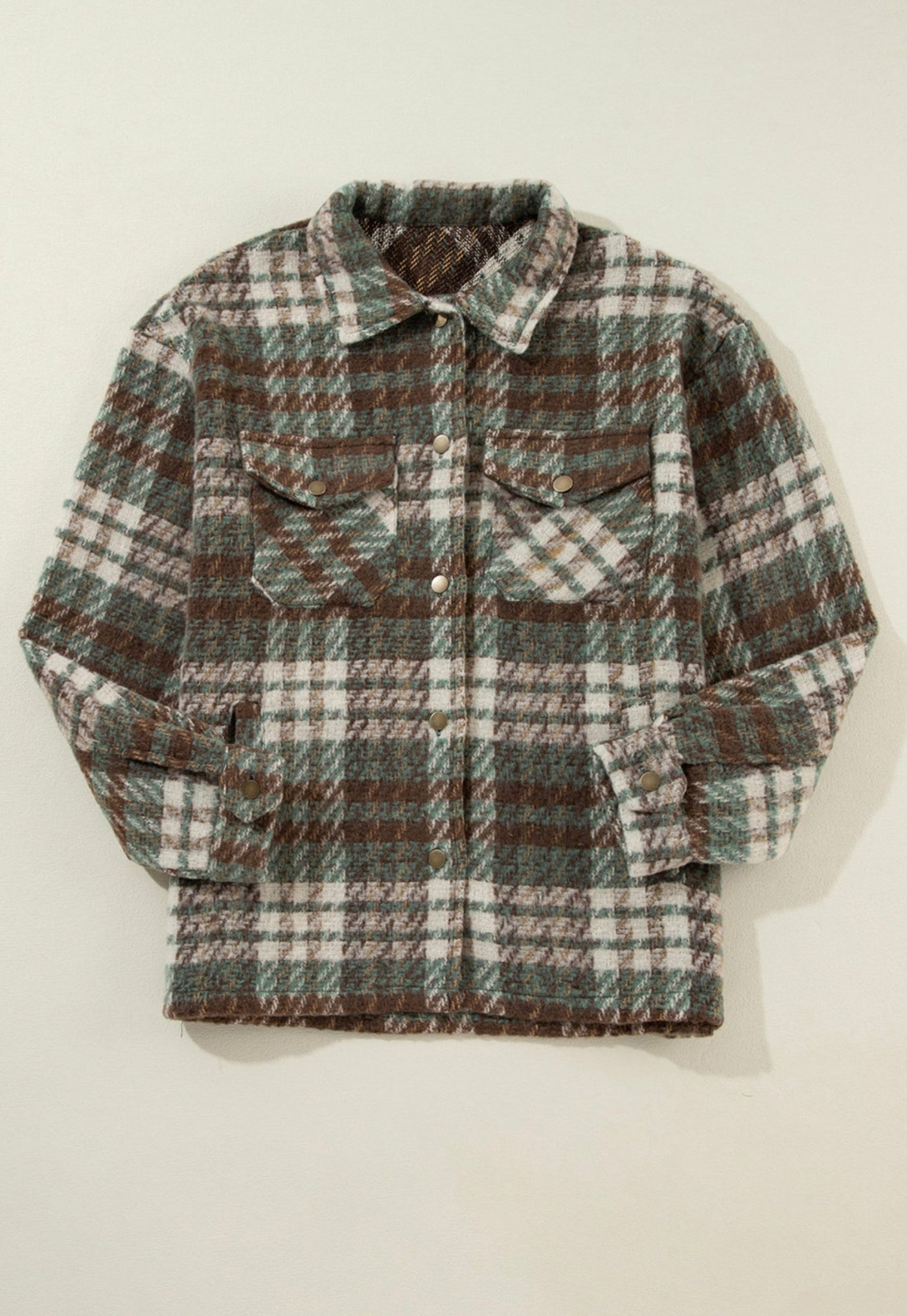 Mist Green Plaid Shacket - Bell Creek General Store