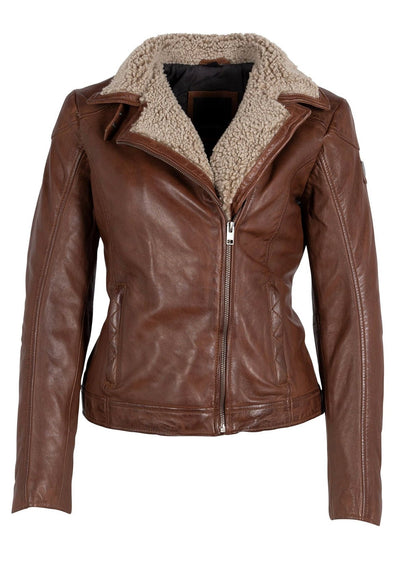 Copy of Jenja CF Leather Jacket, Cognac - Bell Creek General Store