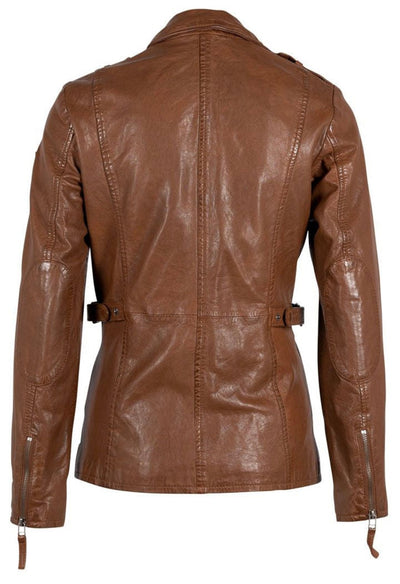 Yellie CF Leather Jacket, Cognac - Bell Creek General Store